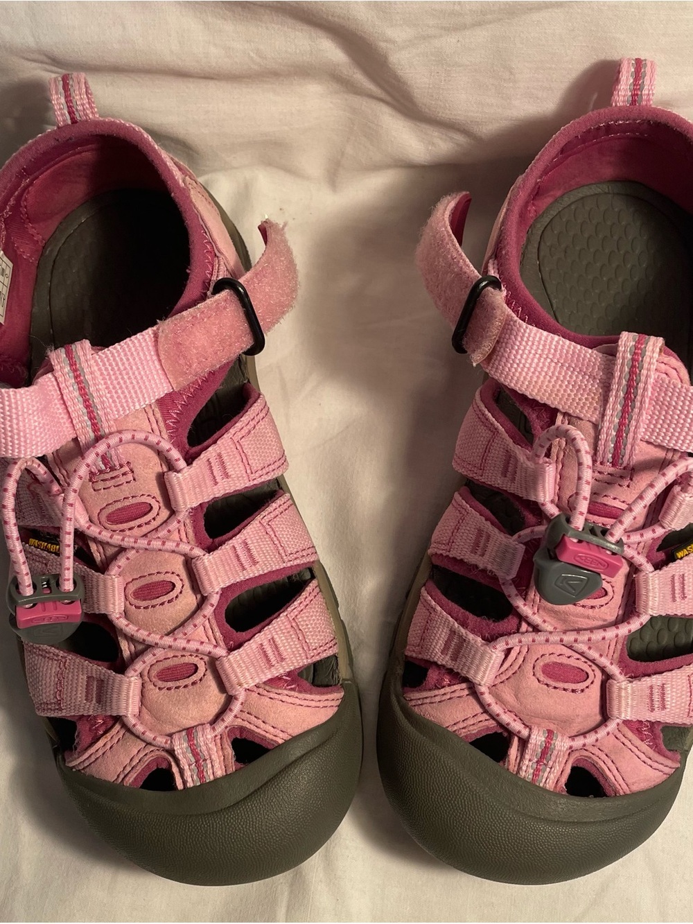 KEEN Newport H2 sandals for kids in a pink and gray colorway Adventure Sandals - Picture 11 of 11